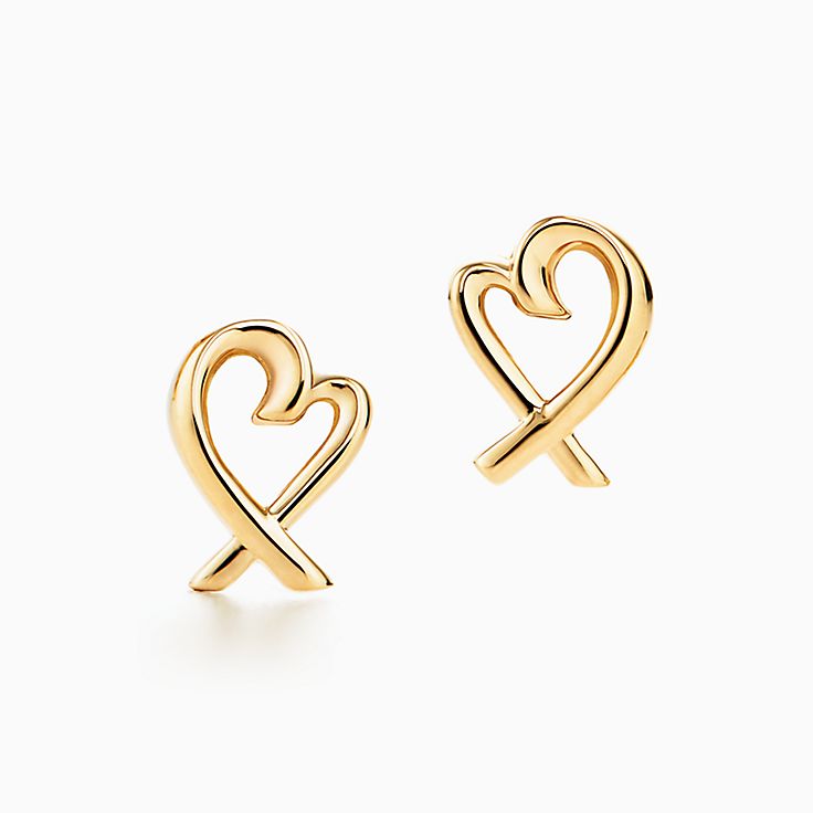 パロマ・ピカソ ラビング ハート ピアス 18Kゴールド | Tiffany & Co