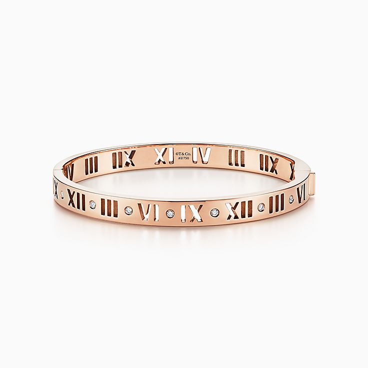 ティファニー アトラス ナロー ピアスド ヒンジド ダイヤモンド バングル ミディアム 18kローズゴールド Tiffany Co ティファニー アトラス ナロー ピアスド ヒンジド ダイヤモンド バングル ミディアム 18kローズゴールド Tiffany Co