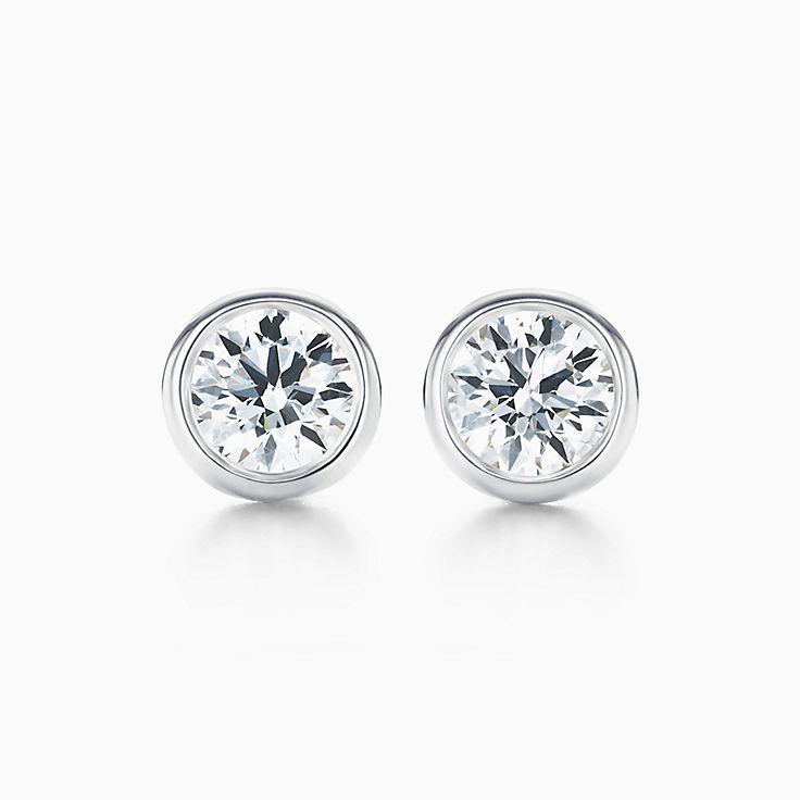 ダイヤモンド バイ ザ ヤード™ ピアス プラチナ | Tiffany & Co.