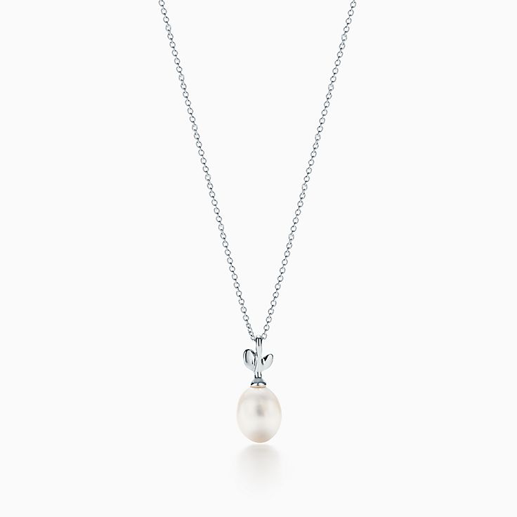 パロマ・ピカソ オリーブ リーフ ペンダント パール スターリング  