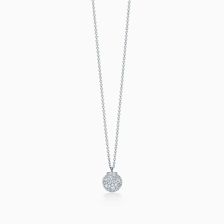 ティファニー ハードウェア ボール ペンダント ダイヤモンド 18kホワイトゴールド Tiffany Co
