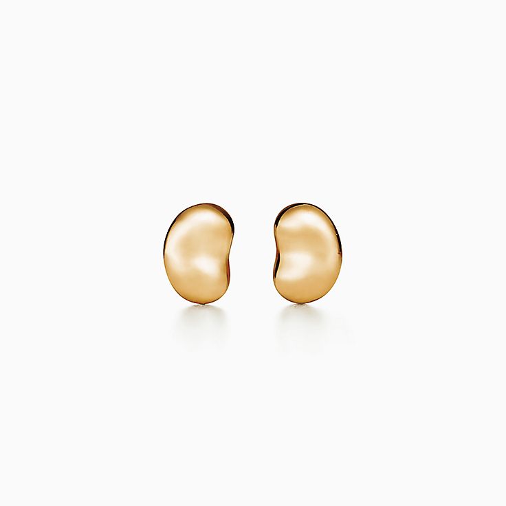 エルサ・ペレッティ™ ビーン デザイン ピアス イエローゴールド、5MM 