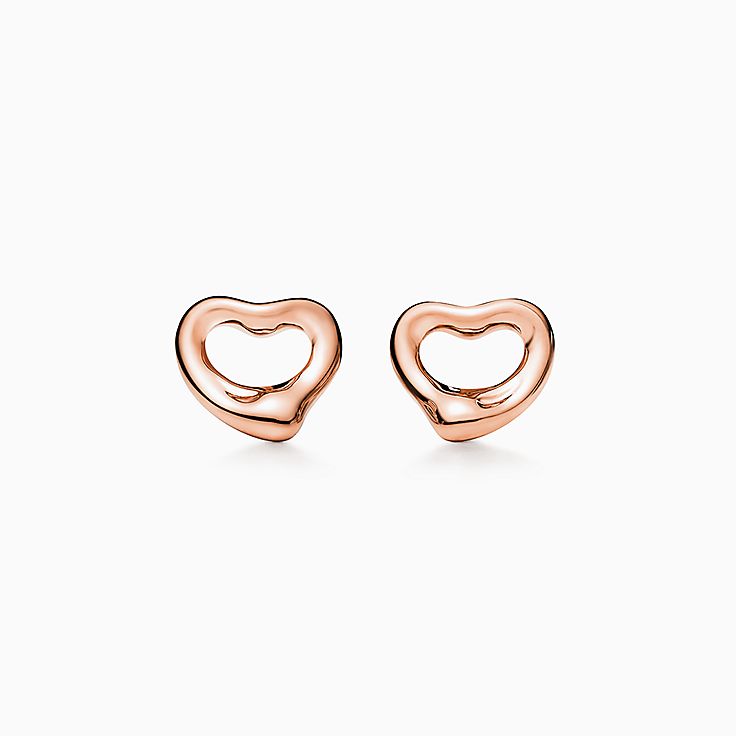 エルサ ペレッティ オープン ハート ピアス 18k ローズゴールド Tiffany Co