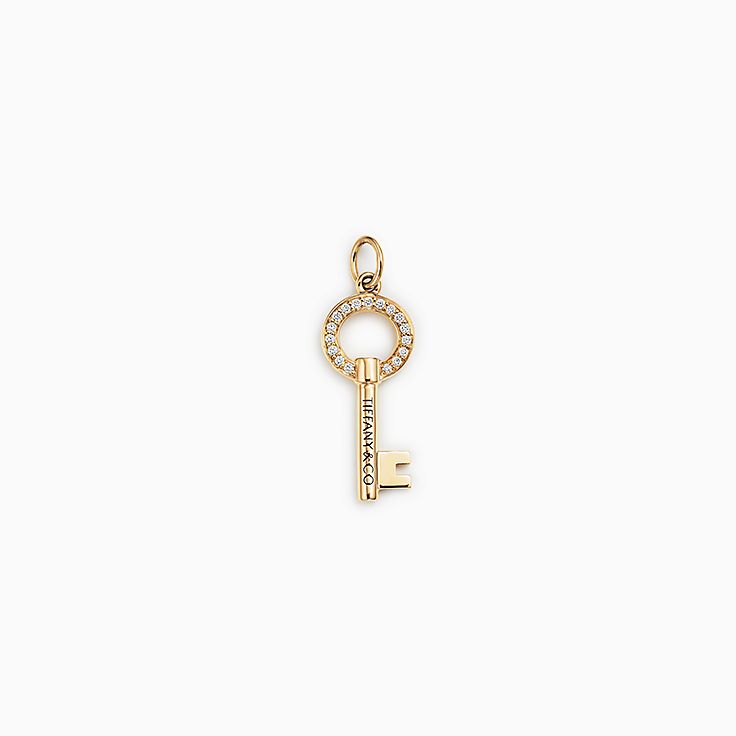 ティファニー キー モダン キー オープン ラウンド キー ペンダント ミニ ダイヤモンド 18kゴールド Tiffany Co