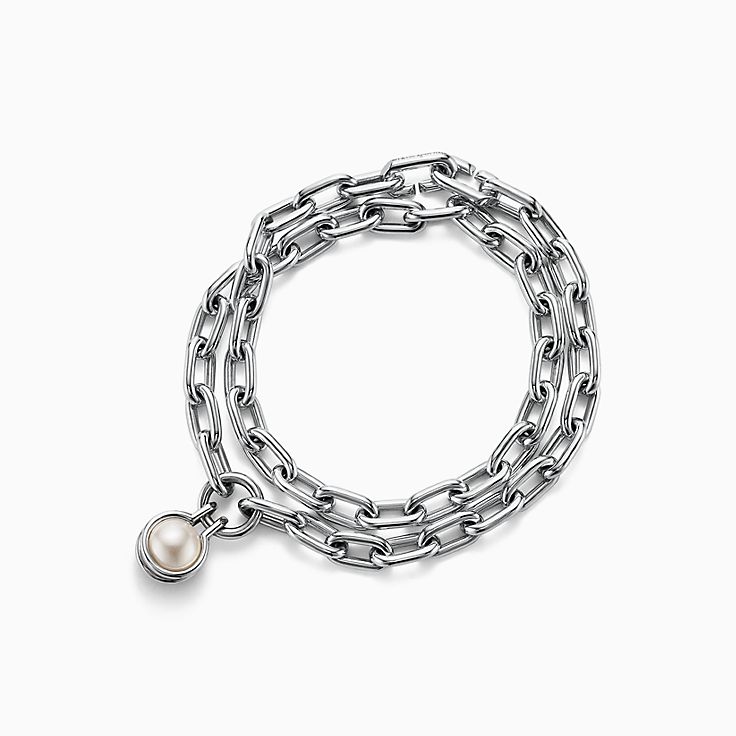 ティファニー ハードウェア フレッシュウォーター パール ブレスレット ミディアム スターリングシルバー Tiffany Co