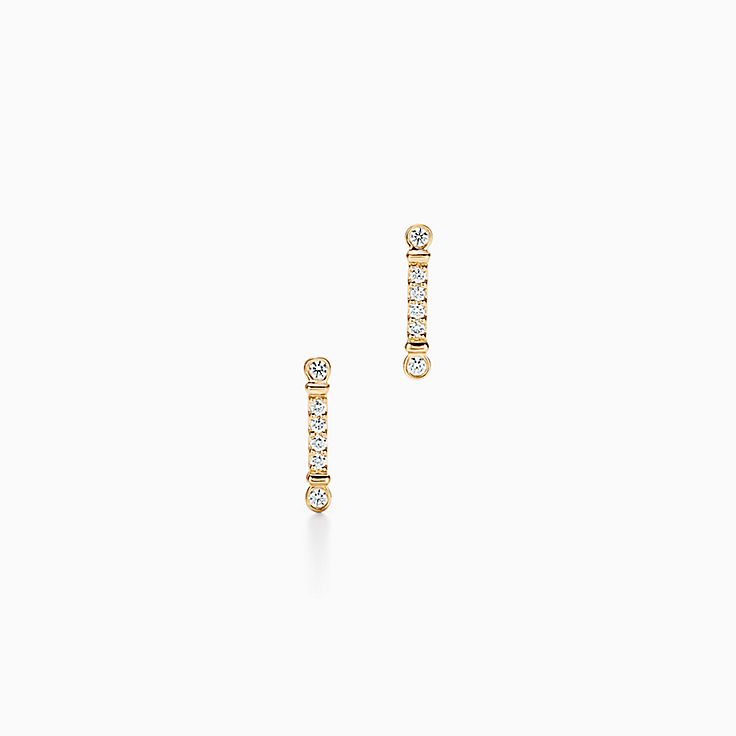 ティファニー フルール ド リス キー バー ピアス ダイヤモンド 18K