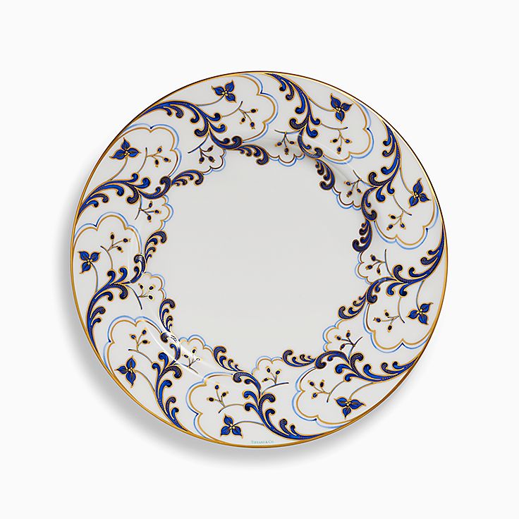ヴァルス ブルー ディナー プレート ボーンチャイナ | Tiffany & Co.