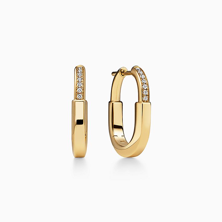 ティファニー ロック ピアス ダイヤモンド イエローゴールド（スモール 
