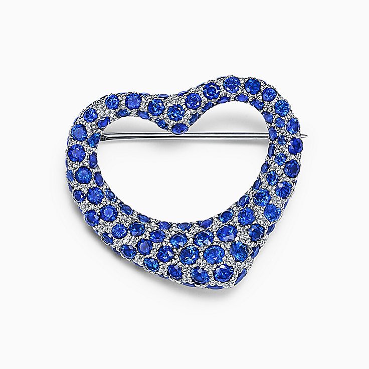 Tiffany & Co. オープンハート　ブローチ エルサ・ペレッティ™ オープン ハート ブローチ パヴェ