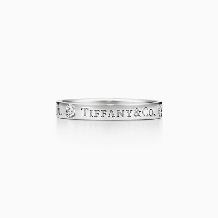 Alliances hommes en Platine avec Diamant Tiffany Co