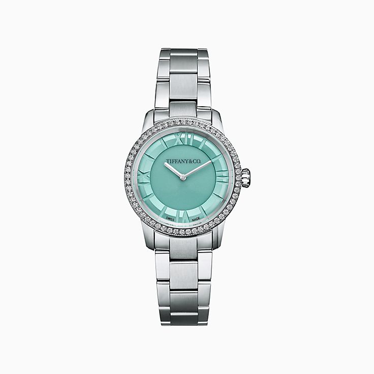 Tiffany & Co. Atlas Quartz Square Watch Stainless Steel w
