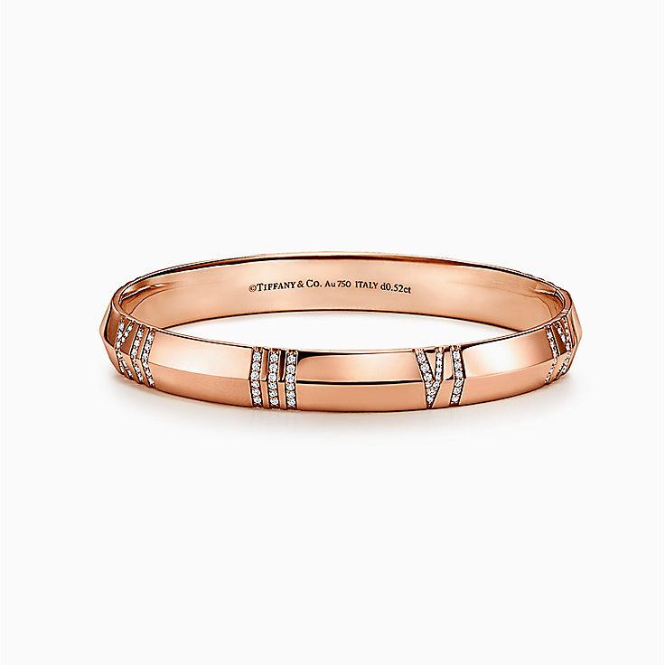 Tiffany and Co. Atlas Open Hinged Roman Numeral Bracelet