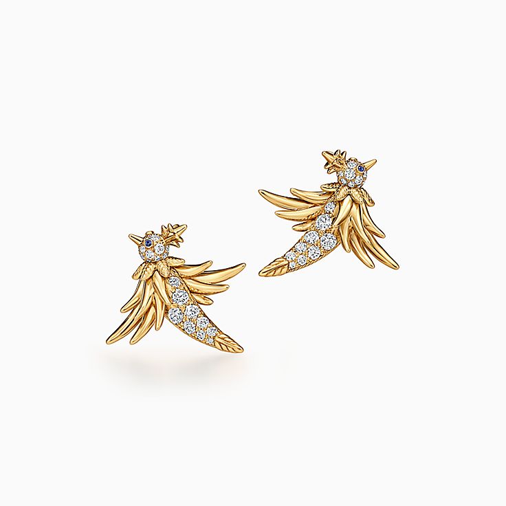 Bird on a Rock by Tiffany:Bird Earrings