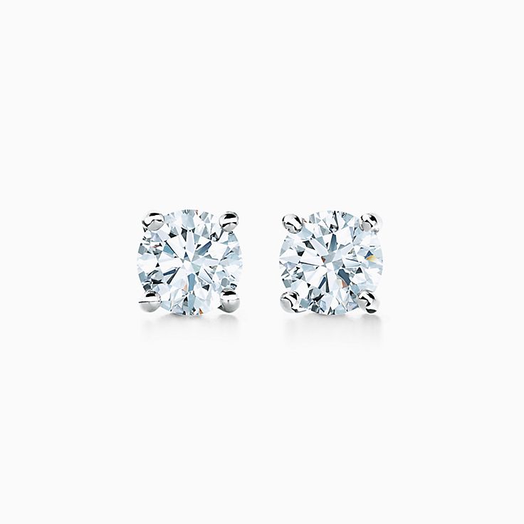 Boutons d’oreille à diamant solitaire Tiffany(MD)