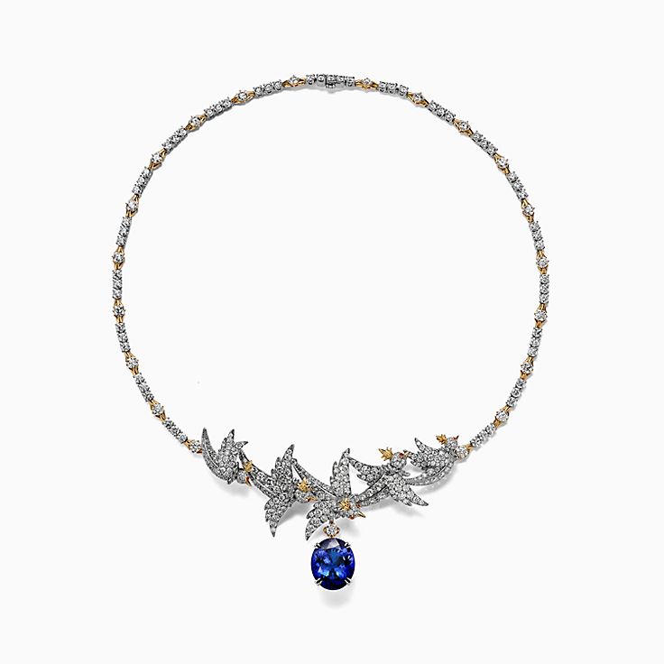 Tiffany & Co. タンザナイト　カボション　ネックレス　ピアス　セット Tiffany & Co. タンザナイト カボション ネックレス ピアス セット