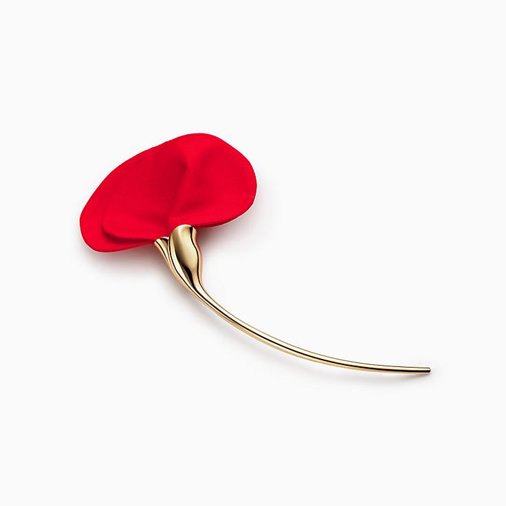 Red brooch hot sale