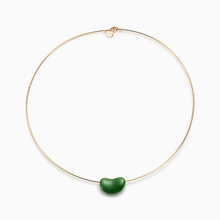 Green clearance bean necklace