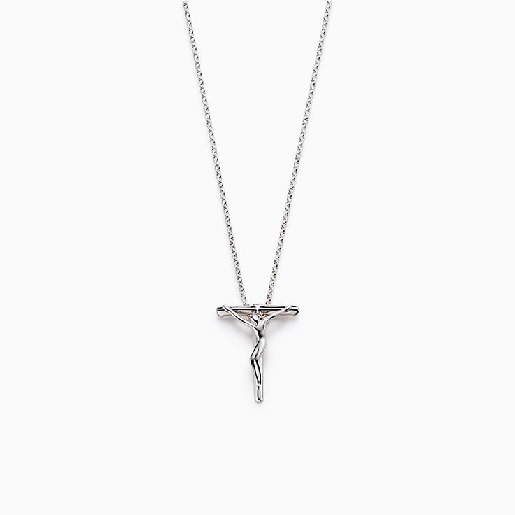 Elsa Peretti® crucifix pendant in sterling silver, 27 mm wide