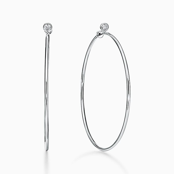 Elsa Peretti®:Diamond Hoop Earrings