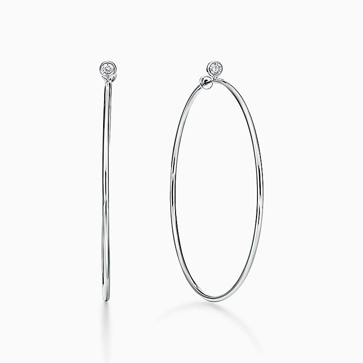 Elsa Peretti®:Diamond Hoop Earrings