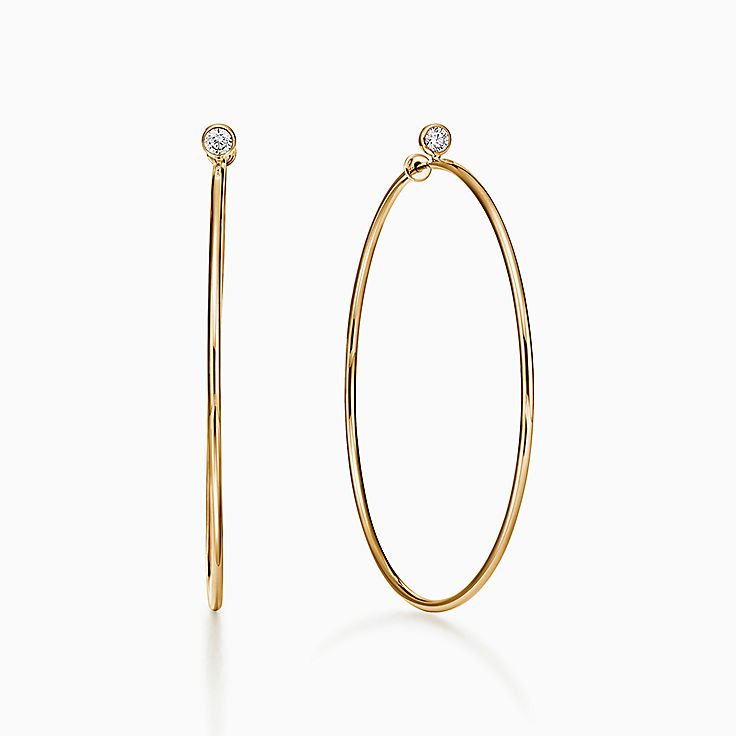 White gold deals hoop earrings tiffany