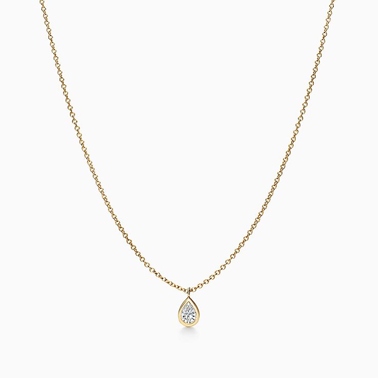 tiffany diamond gold necklace