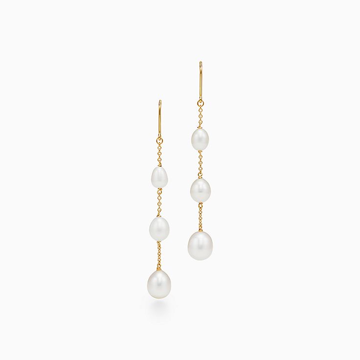 Elsa Peretti(MD)&nbsp;: Boucles d’oreilles à chaîne Pearls by the Yard(MC)
