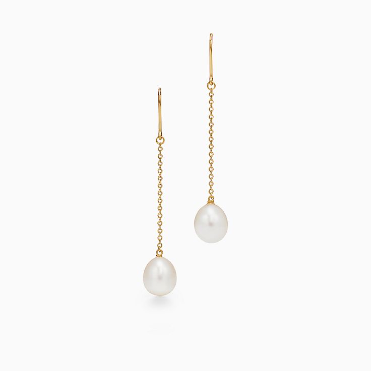 Elsa Peretti(MD)&nbsp;: Boucles d’oreilles à chaîne Pearls by the Yard(MC)