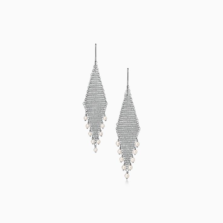 Elsa Peretti® Mesh fringe earrings in 