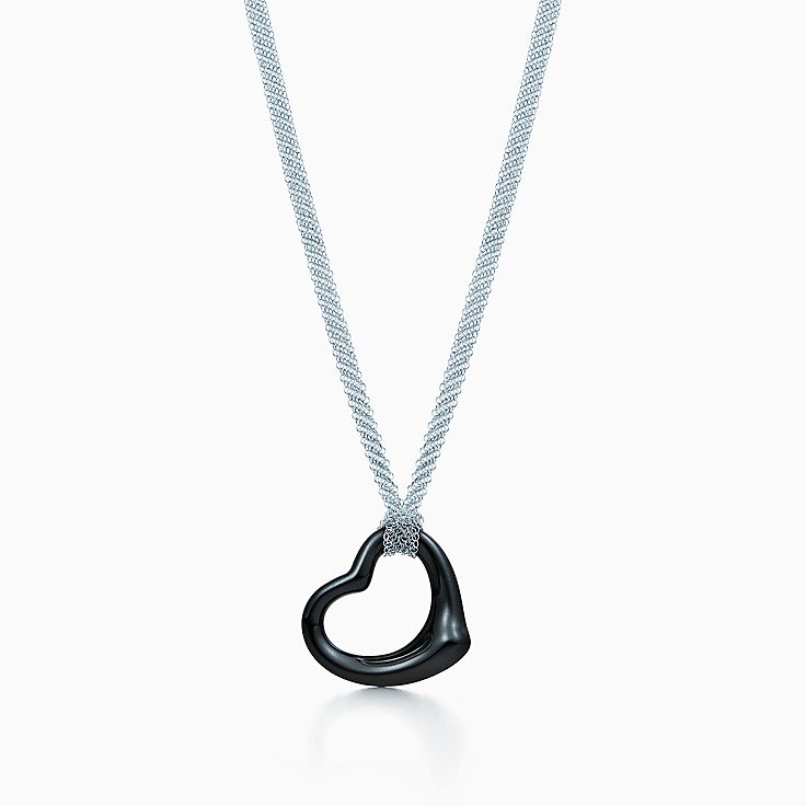 Tiffany & Co. Elsa Peretti Open Heart Pendant Necklace