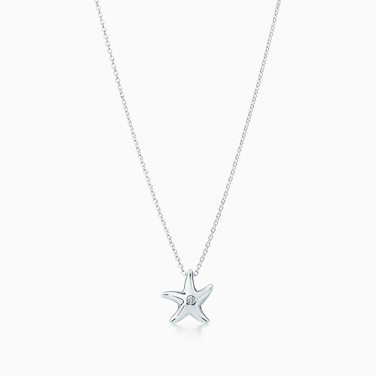 tiffany starfish necklace silver