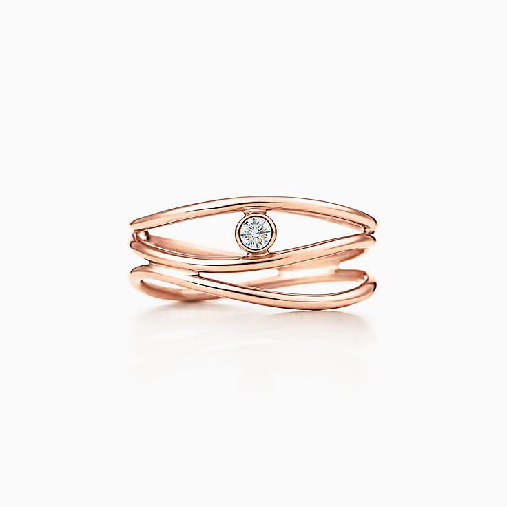 Elsa Peretti®:Wave Three-row Diamond Ring