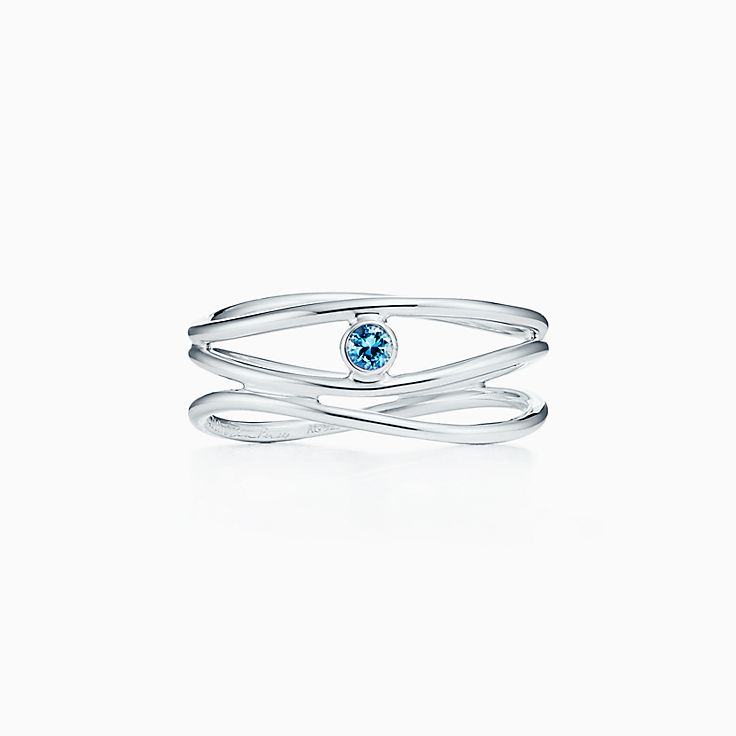 Aquamarine sterling silver deals rings