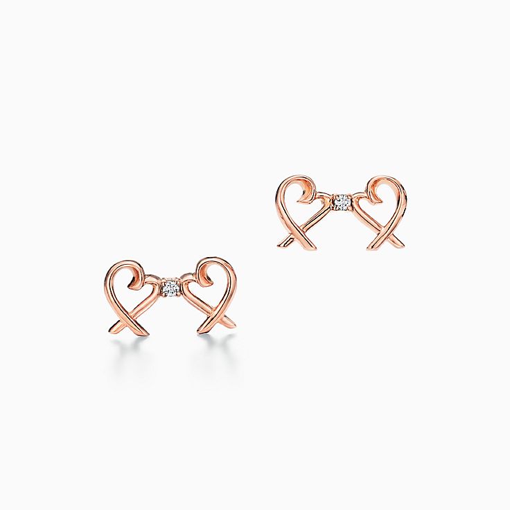 Tiffany & co rose deals gold stud earrings