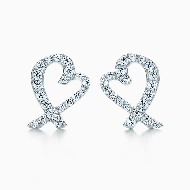 tiffany and co white gold earrings