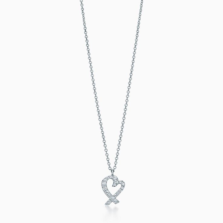 Paloma Picasso® Loving Heart pendant in 18k white gold with