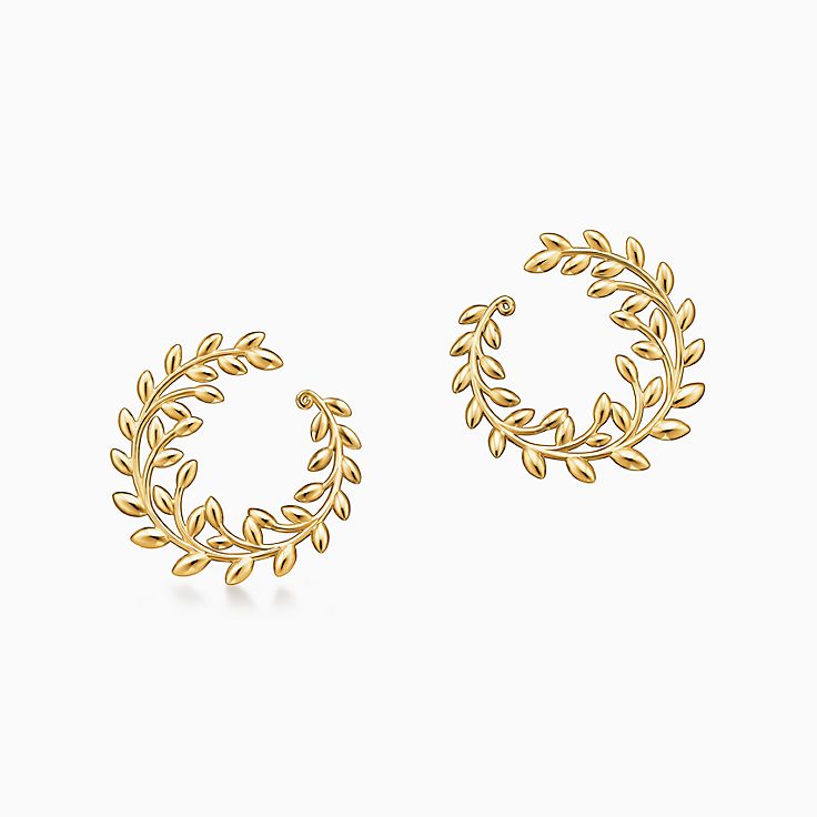 Paloma Picasso®:Olive Leaf Bypass Hoop Earrings