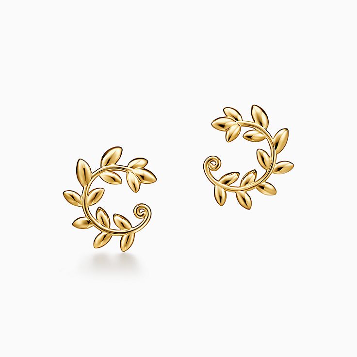 Paloma Picasso®:Olive Leaf Bypass Hoop Earrings
