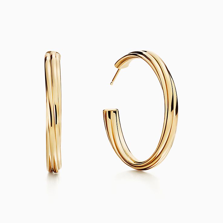 tiffany gold hoop earrings