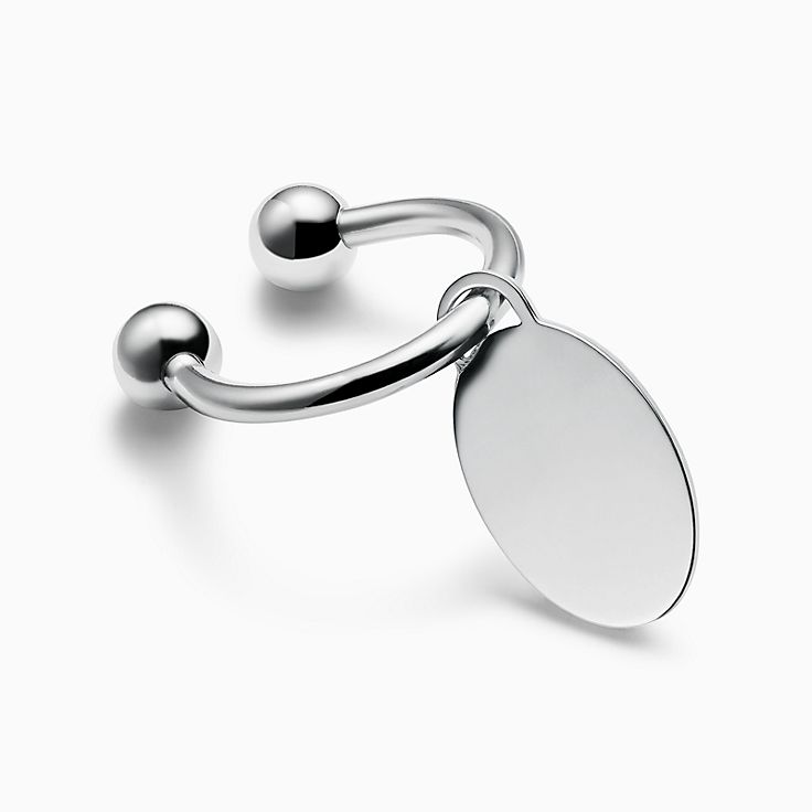 Personal Essentials:Porte-clés Plaque ovale et boule vissée