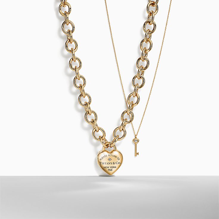 Return to Tiffany™:Full Heart Halskette mit Knebelverschluss