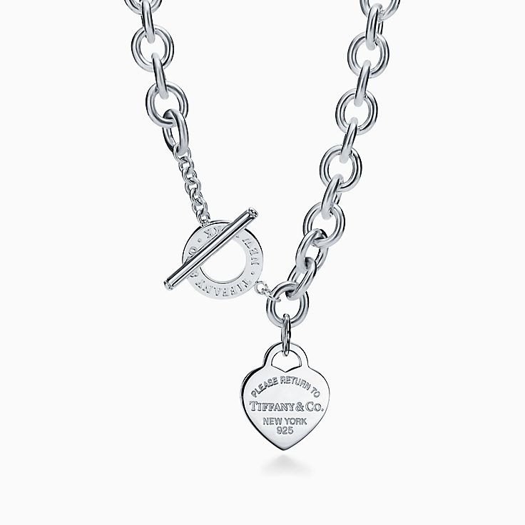 Return to Tiffany™:Halskette mit Herzanhänger und Knebelverschluss