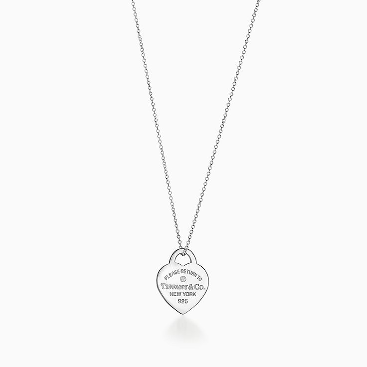 Return To Tiffany Love Lock Necklace in Silver