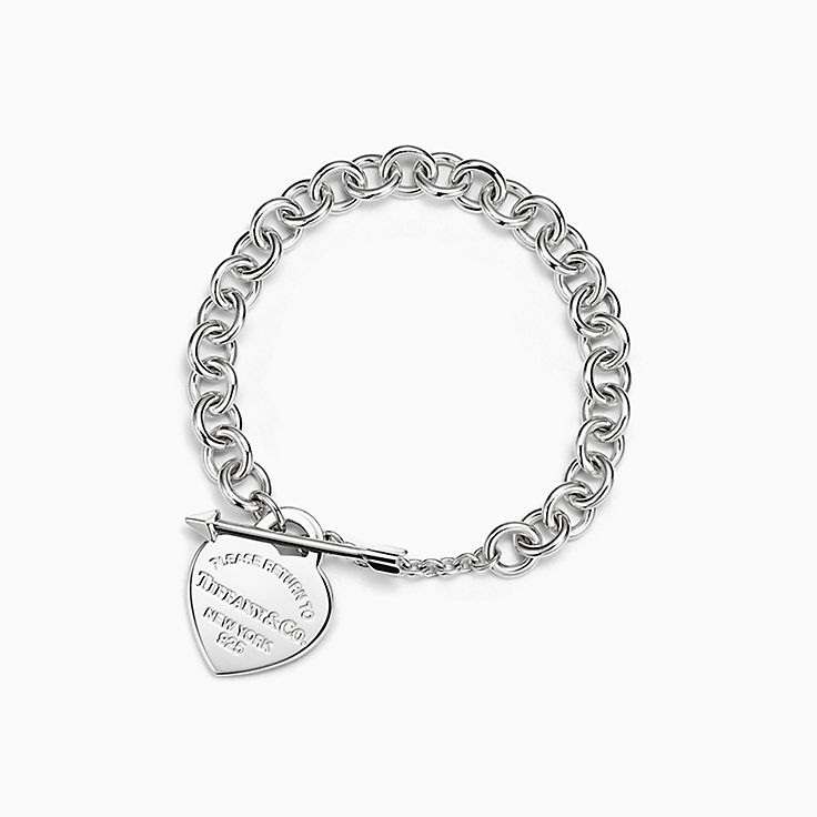 Authentic Tiffany & Co Silver Circle Tag Charm Bracelet 