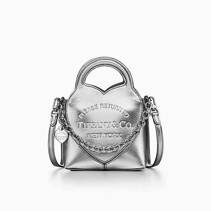Leather handbag Tiffany & Co Blue in Leather - 32699545