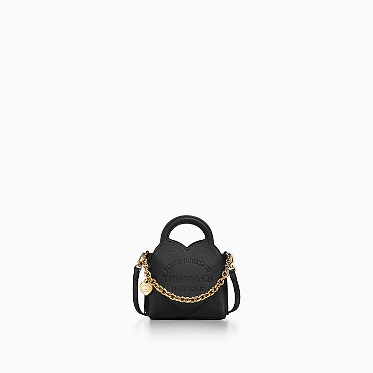 Return to Tiffany® Small Tote Bag in Black Leather | Tiffany & Co.
