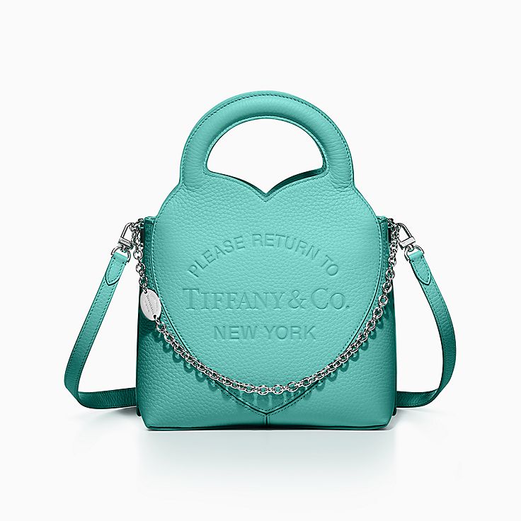 Tiffany & Co Blue Leather Backpack Genuine Fashion Bag Rare Limited