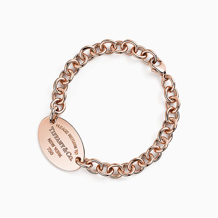 Return to Tiffany Heart Tag Bracelet in Yellow Gold, Medium, Size: Large