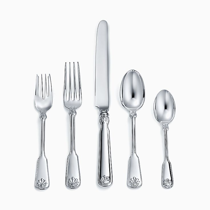 tiffany shell and thread silverware