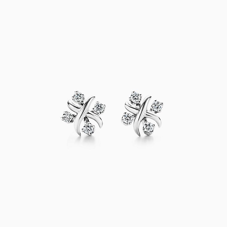 シルバーピアス　ティファニー Sixteen Stone by Tiffany ピアス ダイヤモンド イエロー